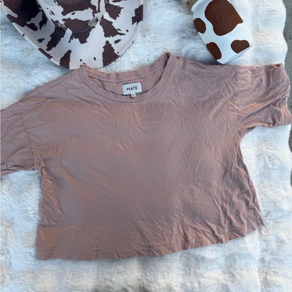 MATE the Label Dusty Pink Crop Top
